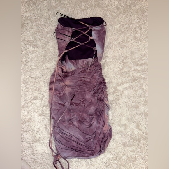 Pretty watercolor purple mini dress - Picture 5 of 5
